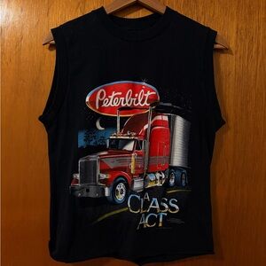 Black Sleeveless Peterbilt shirt
